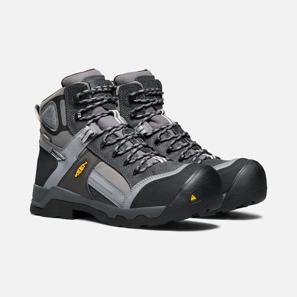 Cizme Keen Romania Barbati Gri Inchis Davenport 6\" Insulated Waterproof (Composite Toe) 1429-IPNUV